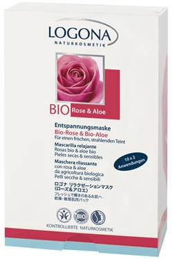 LOGONA Aktiv glättende Feuchtigkeitsmaske Bio-Rose & Kalpariane 2x7,5ml