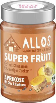 Allos Super Fruit Aprikose mit Chia&Kurkuma Aufstrich 200g