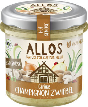 Allos Hofgemüse Carinas Champignon Zwiebel Brotaufstrich 135g