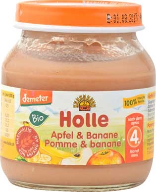 Holle Apfel-Banane pur demeter 125g/A