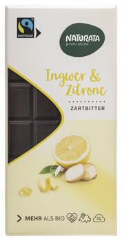 Naturata Ingwer & Zitrone Zartbitterschokolade 100g