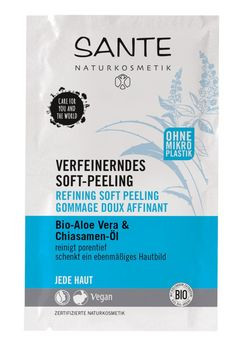 SANTE Verfeinerndes Soft Peeling Bio-Aloe Vera & Chiasamen-Öl 2x4ml