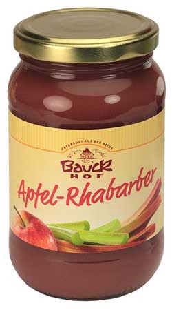 Bauckhof Apfel-Rhabarbermus gesüßt 360g
