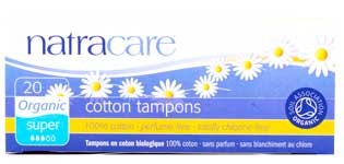 Natracare Tampons Super 100% Baumwolle 20 Stück