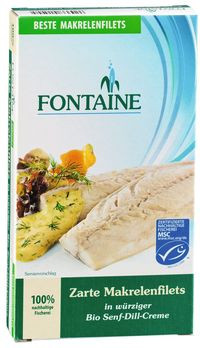 Fontaine Makrelenfilets in Senf-/ Dill-Creme 200g/nl