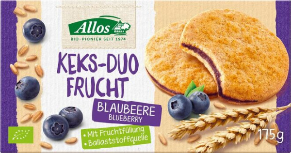 Allos AL Keks-Duo Frucht Blaubeere 175g