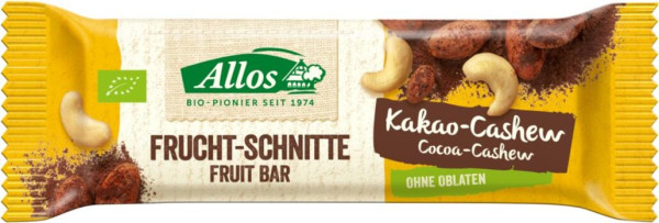 Allos Fruchtschnitte Kakao-Cashew 30g