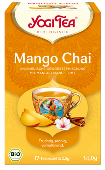 Yogi Tea Mango Chai Gewürztee mit Orange & Zimt 17 Btl