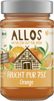 Allos Frucht Pur 75% Aufstrich Orange 250g