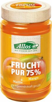Allos Frucht Pur 75% Aufstrich Marille-Mango 250g
