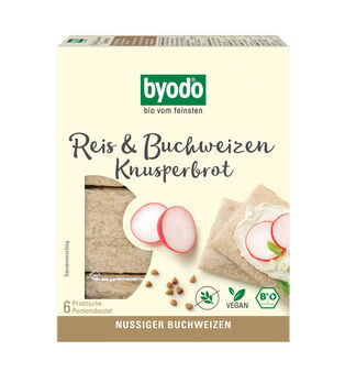 Byodo Reis und Buchweizen Knusperbrot 6x20g