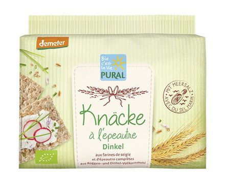 Pural Knäcke Dinkel Roggenknäckebrot demeter 250g