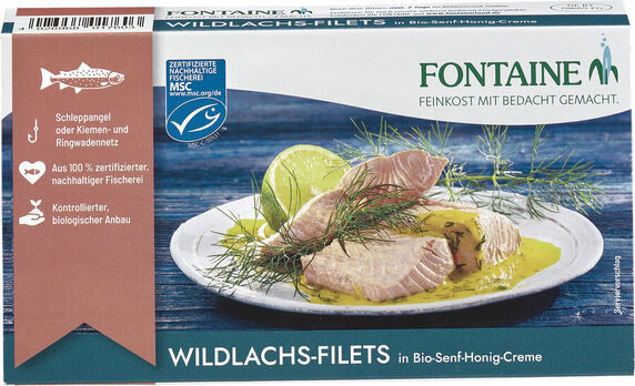 Fontaine Filet vom Wildlachs in Bio-Senf-Honig-Creme 200g