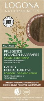 LOGONA Pflegende Pflanzen-Haarfarbe Pulver 08 aschbraun 100g
