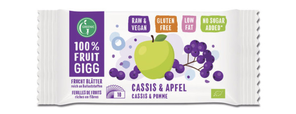 GREENIC Cassis & Apfel 100% Fruit Gigg 10g