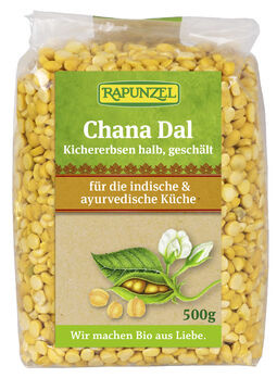 Rapunzel Chana Dal, halbe Kichererbsen, geschält 500g