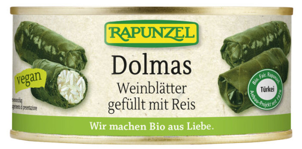 Rapunzel Dolmas Weinblätter gefüllt mit Reis 280g