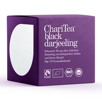 ChariTea black darjeeling Pyramidenbeutel 10 x 2g