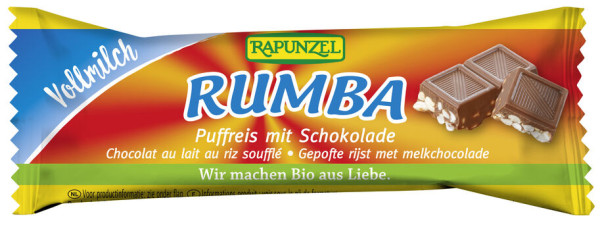 Rapunzel Rumba Puffreisriegel Vollmilch 21g