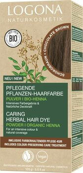 LOGONA Pflegende Pflanzen-Haarfarbe Pulver 09 schokobraun 100g