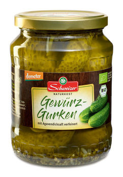 Schweizer Gewürzgurken Demeter 670g
