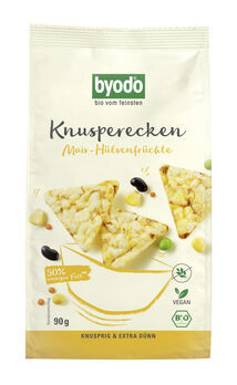 Byodo Knusperecken Mais-Hülsenfrüchte 90g