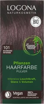 LOGONA Pflanzen-Haarfarbe Pulver 12 Indigoschwarz 100g