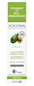 LOGONA NOURISH Nährendes Gesichtsöl Bio-Avocado & Bio-Inca Inchi 30ml