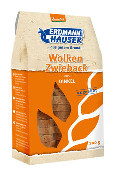 Erdmannhauser Dinkel Wolkenzwieback demeter, ungesüßt 200g