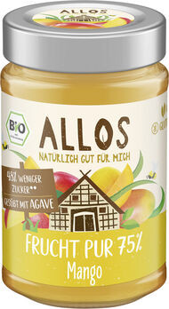 Allos Frucht Pur 75% Aufstrich Mango 200g
