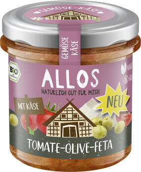 Allos Gemüse-Käse Aufstrich Tomate Olive Feta 135g