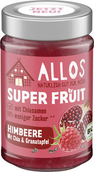 Allos Super Fruit Himbeere mit Chia&Granatapfel Aufstrich 200g