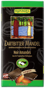 Rapunzel Zartbitter Schokolade mit Mandelstückchen 55% 80g