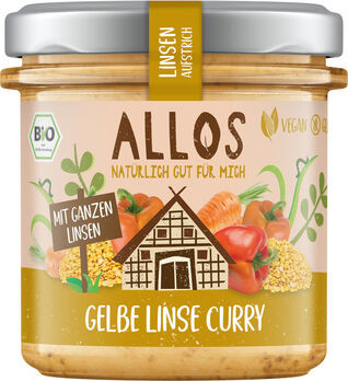 Allos Linsenaufstrich Gelbe Linsen Curry 140g