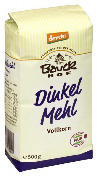 Bauckhof Dinkelmehl, Vollkorn Demeter 500g
