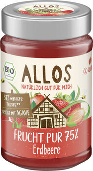 Allos Frucht Pur 75% Aufstrich Erdbeere 200g