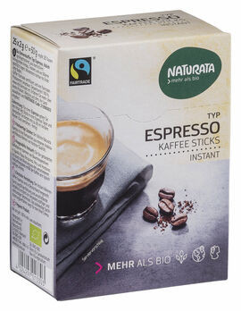 Naturata Espresso Sticks, Bohnen-Kaffee Instant 25x2g