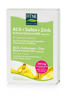 FITNE ACE + Selen + Zink Schwarzkümmelöl Kapseln 60 Stück