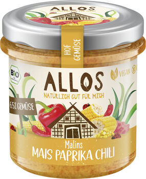 Allos Hofgemüse Meikes Mais Paprika Chili Brotaufstrich 135g