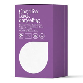 ChariTea black darjeeling Doppelkammerbeutel 20 x 2g