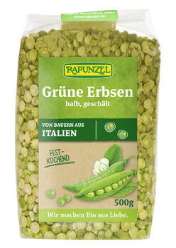 Rapunzel Grüne, halbe Erbsen 500g