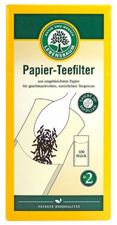 Lebensbaum Papier-Teefilter Gr. 2 100 Stück