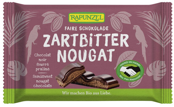 Rapunzel Zartbitter-Nougat Schokolade 100g