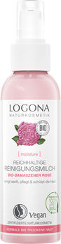 LOGONA MOISTURE Reichhaltige Reinigungsmilch Bio-Damaszener Rose 125ml