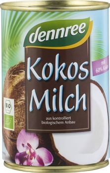 dennree Kokosmilch 60%, ohne Zusatzstoffe 400ml